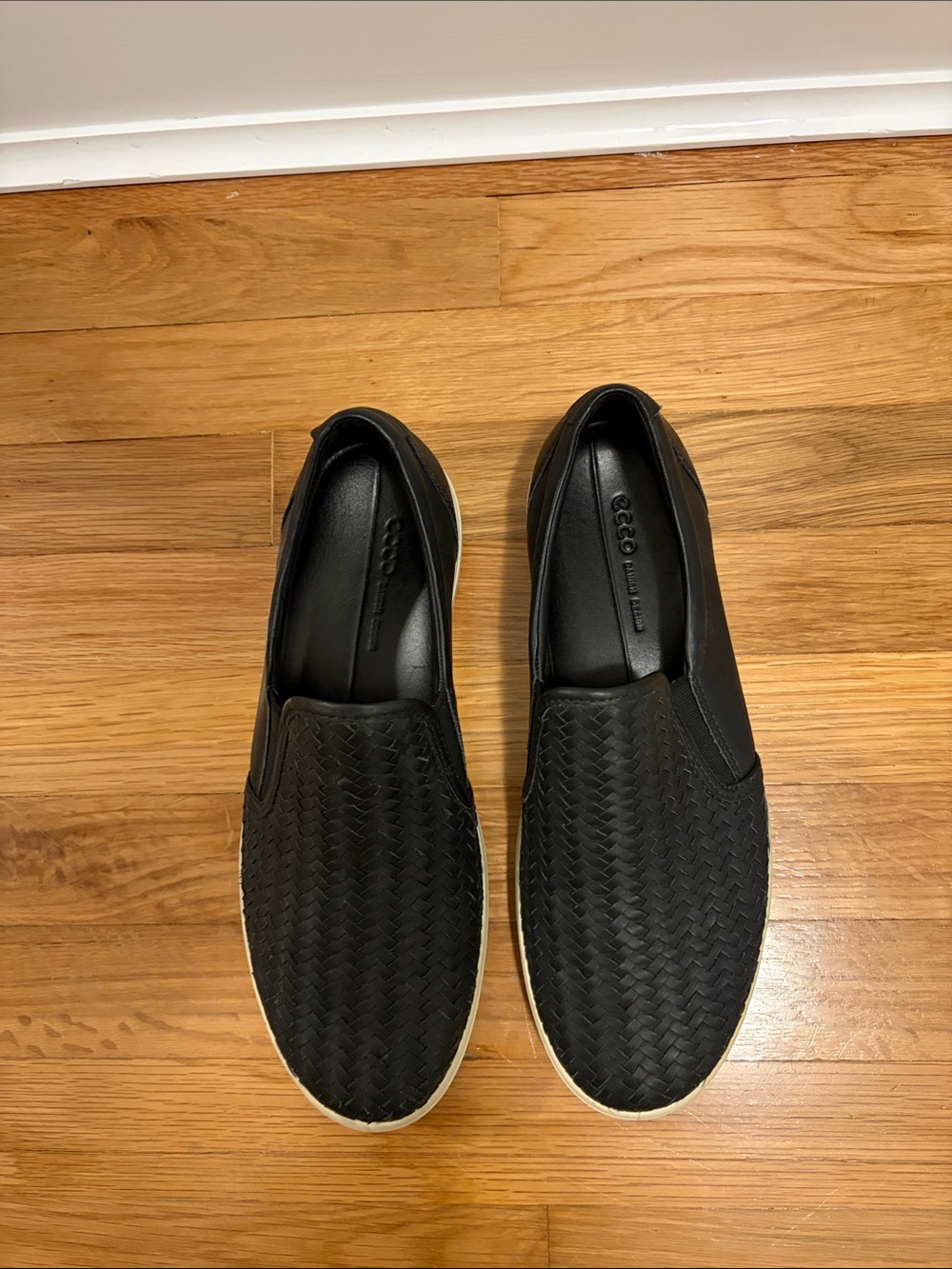 Ecco - Women's Soft 7 Slip-On Woven Shoes Black size 11 EU42